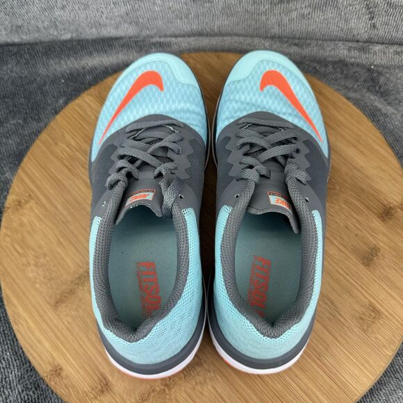 Nike FS Lite Run 3 Running Shoes Womens Size 6.5 Gray Teal Aqua Mesh 807145-400 - Picture 6 of 10